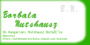 borbala mutshausz business card